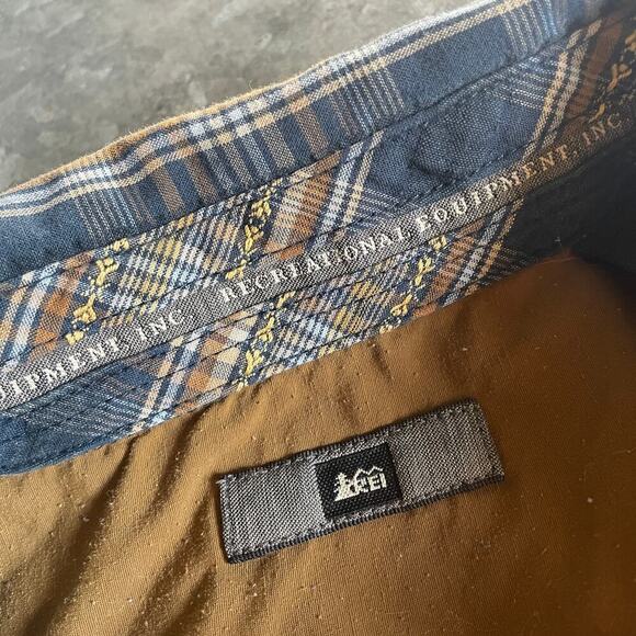Vintage REI Plaid Western Snap Button Up Shirt Mens Small Hiking Outdoor 90s Y2K - Picture 3 of 9